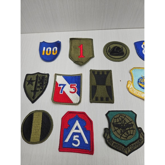 Lot of 38 Vintage Military Patches Lot US Army Air Force Rank Insignia - Picture 4 of 8